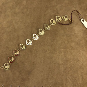 Vintage Accessories - Girls 5 Inch 14K Gold Hearts & Roses Bracelet Vintage Accessories - Girls 5 Inch 14K Gold Hearts & Roses Bracelet